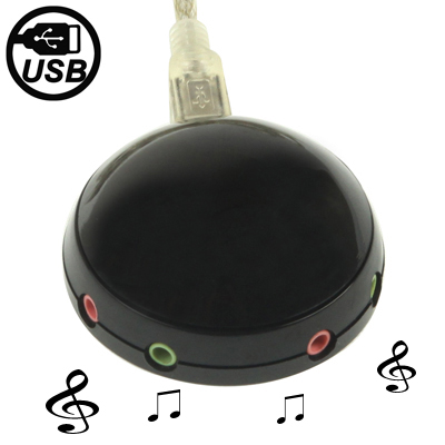 USB Audio Adapter, Support 2 Headphones & 2 Microphones, Plug and Play, Sound Volume Adjusting Function - Click Image to Close